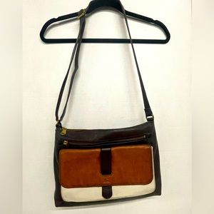 Fossil leather shoulder crossbody purse